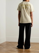 Gallery Dept. - Breaking News Distressed Printed Cotton-Jersey T-Shirt - Neutrals