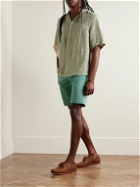 Incotex - Venezia 1951 Slim-Fit Stretch-Cotton Poplin Bermuda Shorts - Green