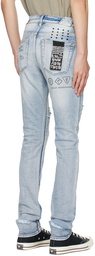 Ksubi Blue Chitch Enjoy Trashed Jeans