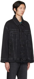 Acne Studios Black Loose-Fit Denim Jacket
