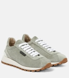 Brunello Cucinelli - Monili beaded suede low-top sneakers