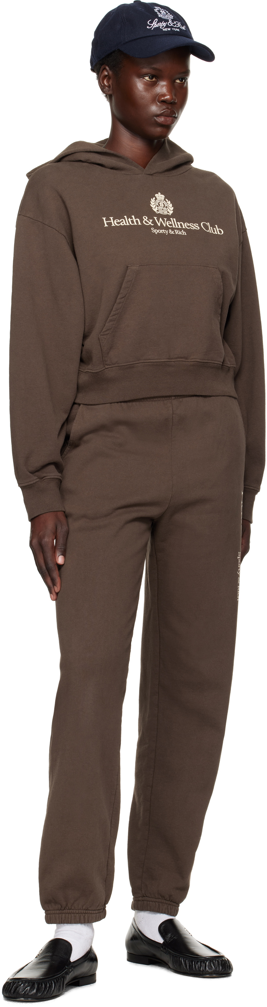 Sporty & Rich Brown H&W Crest Sweatpants