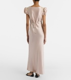 Chloé Lace-trimmed silk satin maxi dress