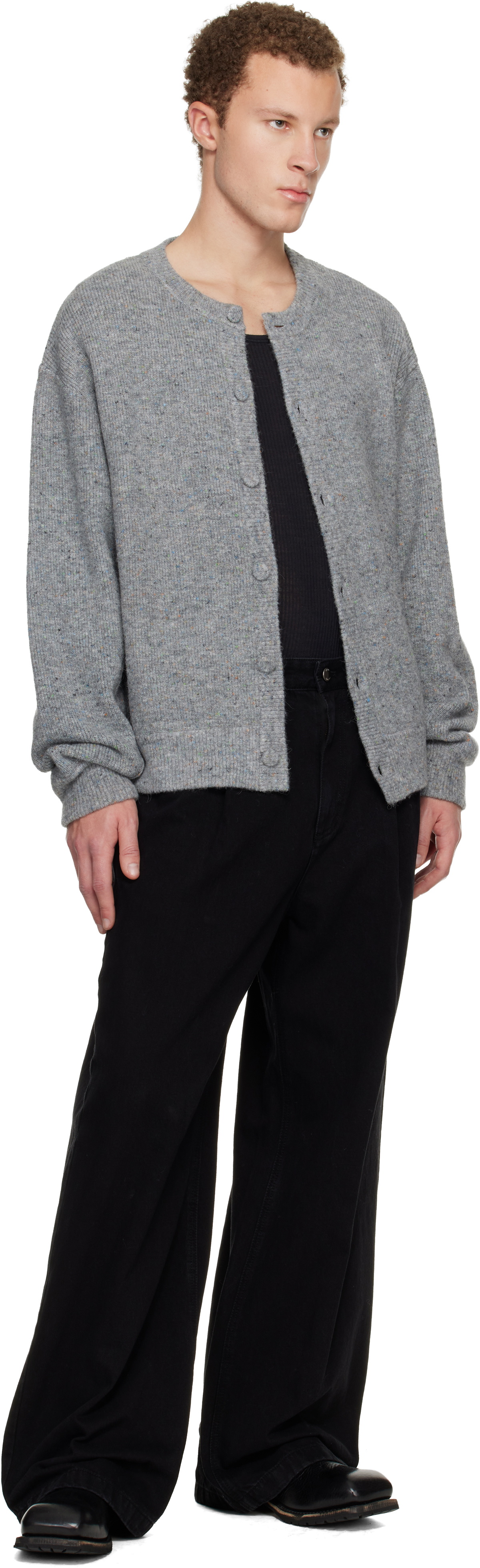 WOOYOUNGMI Gray Crewneck Cardigan
