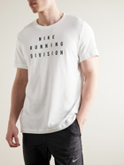 Nike Running - Run Division Logo-Print Cotton-Blend Dri-FIT T-Shirt - White