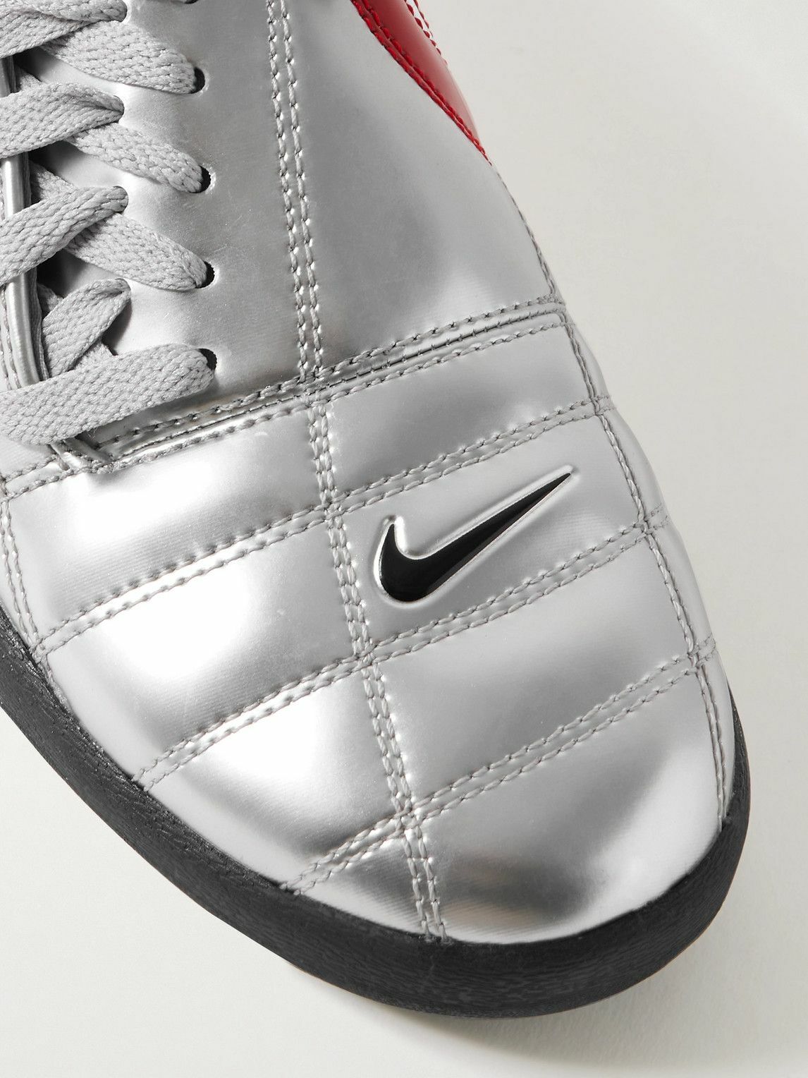 NIKE ☆ Total 90 ‘Patent Leather’ Nike Total 90 Metallic Patent-Leather Sneakers - Black