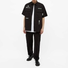 Men's AAPE Short Sleeve Military Shirt in Black