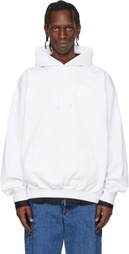VETEMENTS White Taped Logo Hoodie