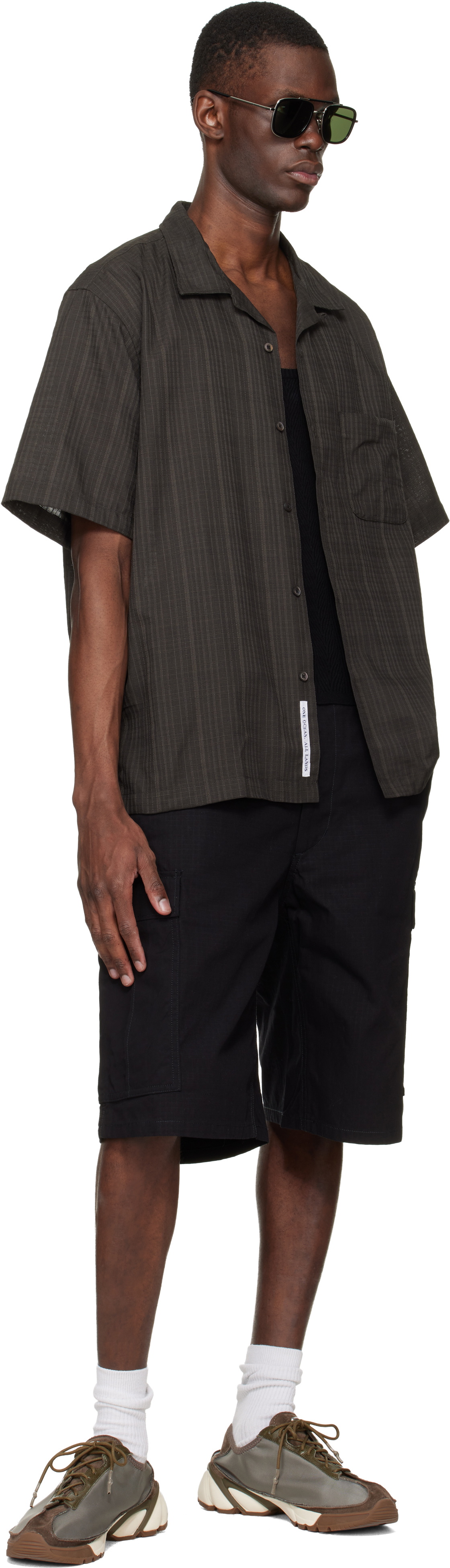 nanamica Black Ripstop Cargo Shorts