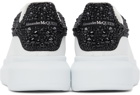 Alexander McQueen White & Black Embellished Oversized Sneakers