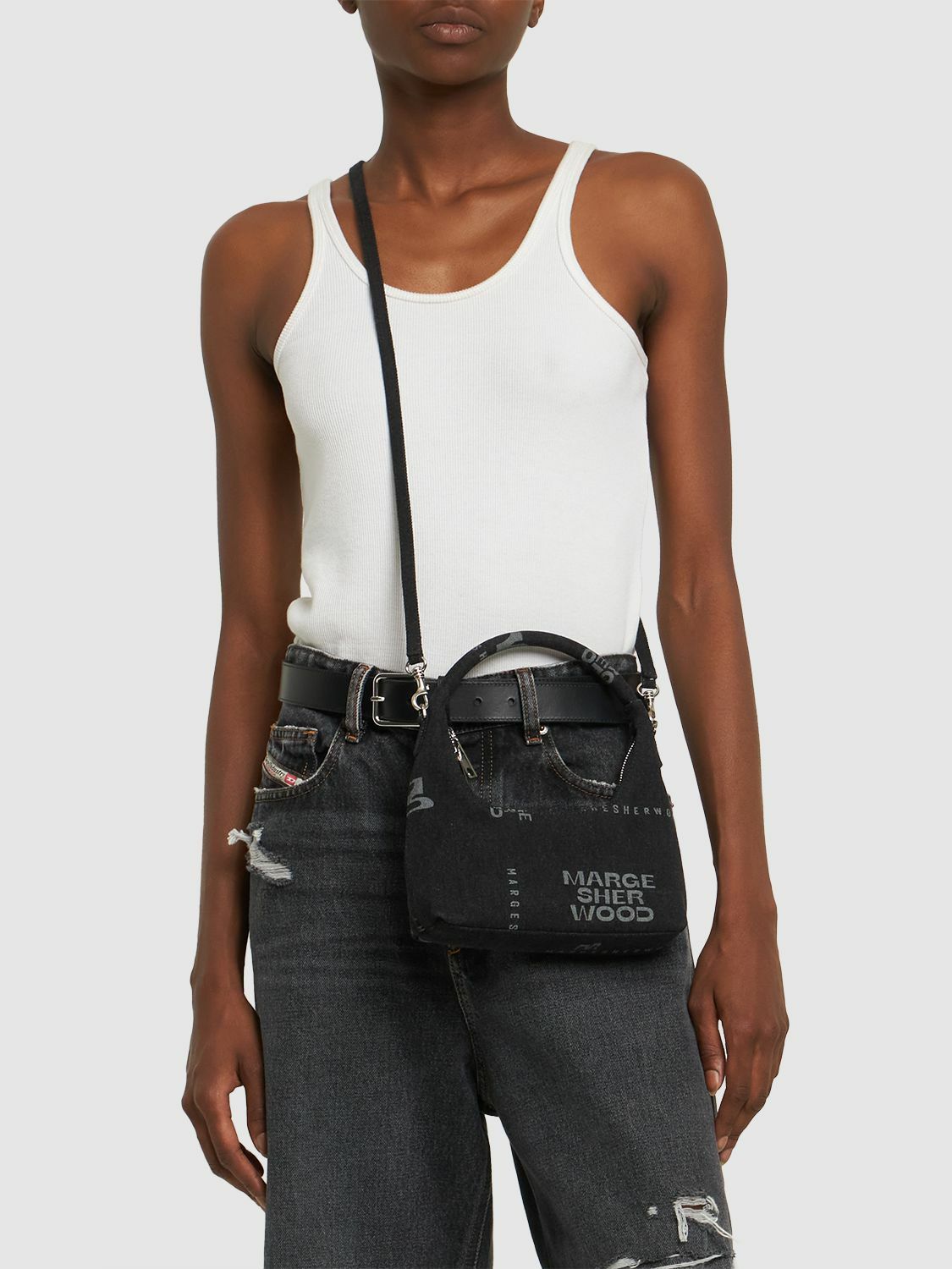 MARGE SHERWOOD - Mini Hobo Denim Shoulder Bag Marge Sherwood