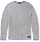 Sease - Ketch Slim-Fit Ribbed Cotton Sweater - Blue