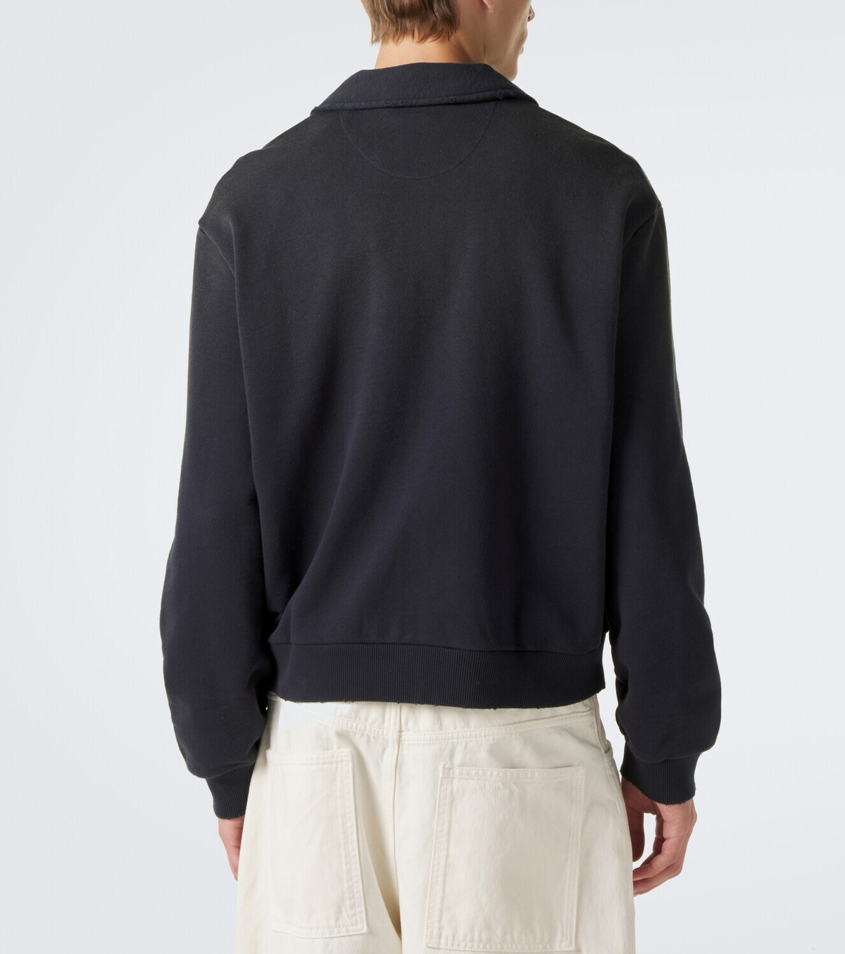 Acne Studios Logo cotton-blend zip-up sweatshirt