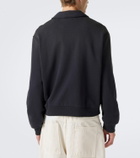 Acne Studios Logo cotton-blend zip-up sweatshirt