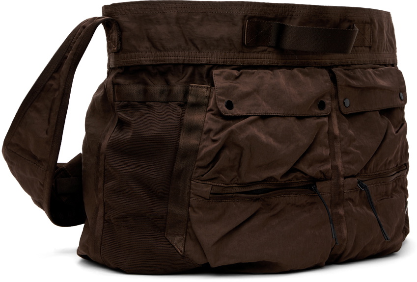 C.P. Company Brown Nylon B Messenger Bag