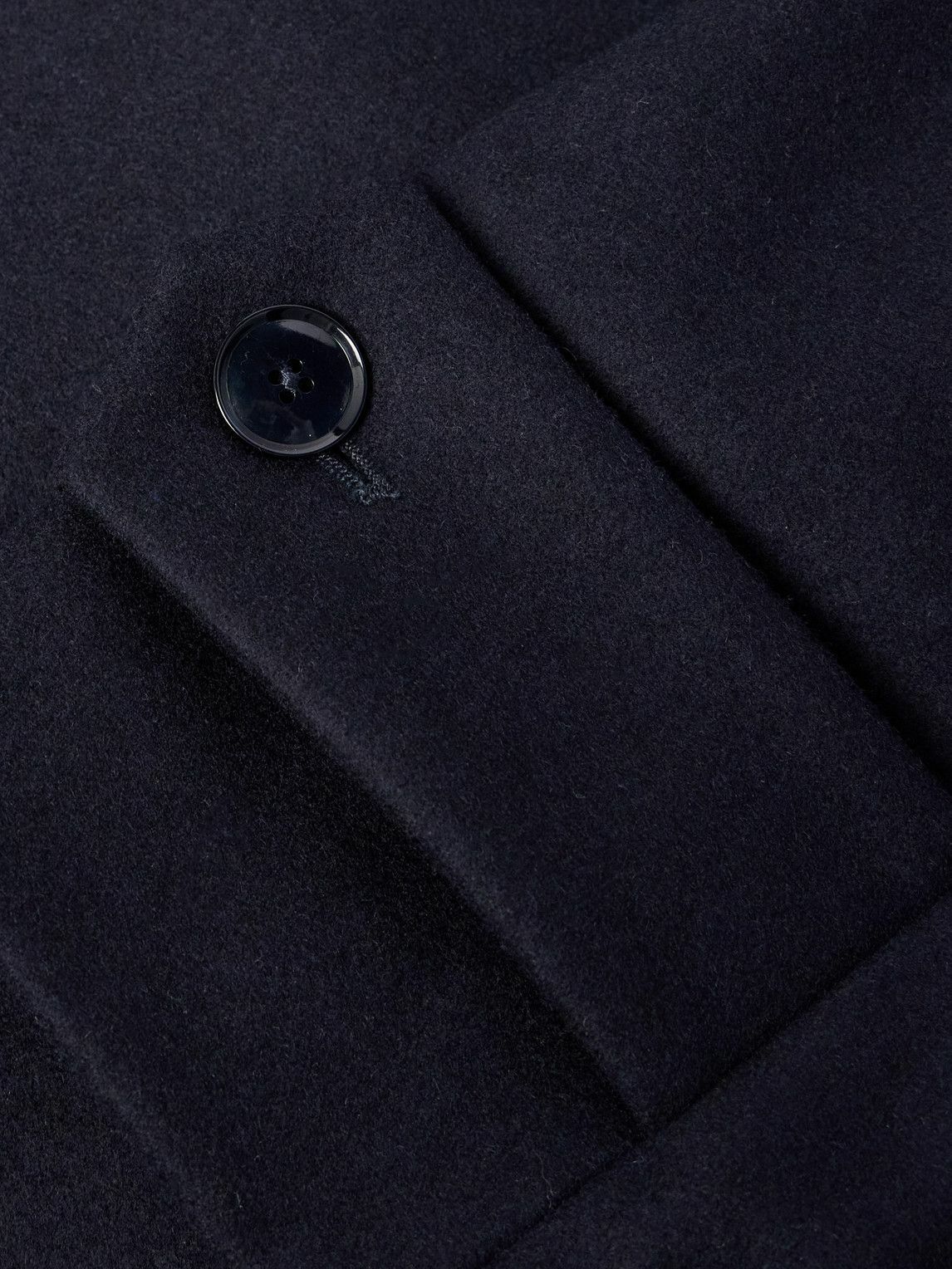 Barena - Double-Breasted Belted Melton Wool-Blend Coat - Blue