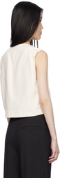 Loulou Studio Off-White Round Neck Vest