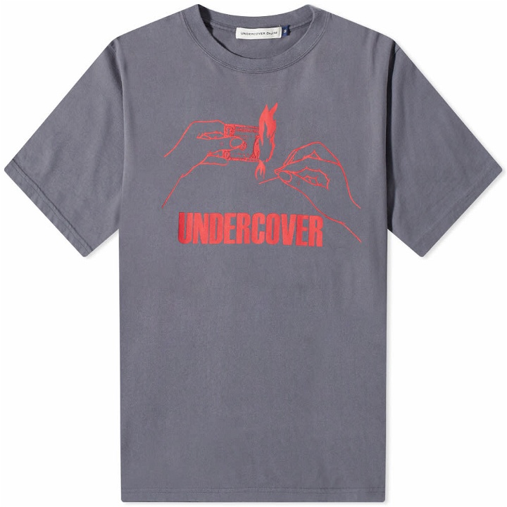Photo: Undercover Men's Logo Landscape T-Shirt in BlueGrey