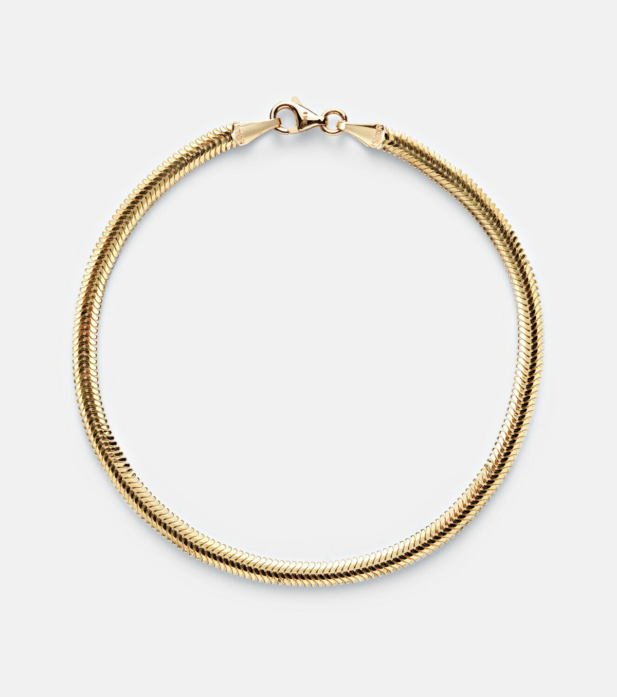Stone and Strand Serpentine 14kt gold chain bracelet