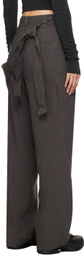 Hyein Seo Gray Belt Bag Trousers