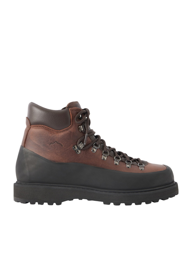 Photo: Diemme - Roccia Vet Rubber-Trimmed Waxed Leather Hiking Boots - Brown