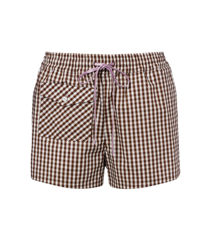 Photo: Valentino Gingham cotton poplin shorts