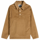 Café Mountain Men's Cord Leisure Popover Jacket in Taupe
