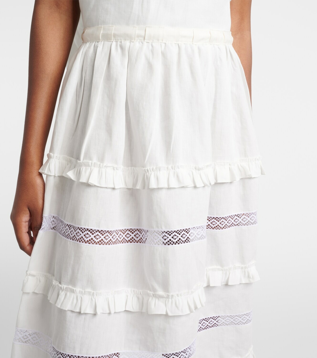 Prada Linen midi skirt
