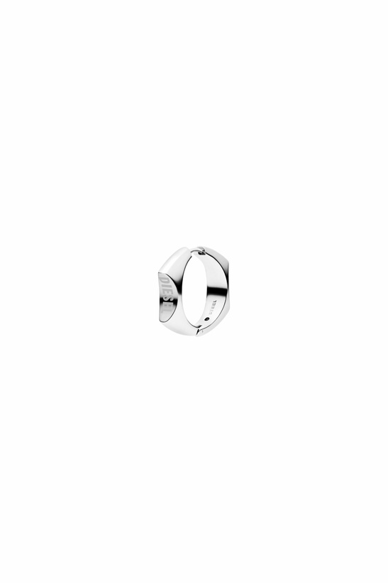 Photo: Diesel Stainless steel hoop earring - Earrings - Unisex - Silver