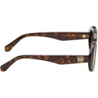 LOEWE Brown Mini Anagram Oval Sunglasses