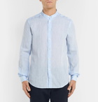 Barena - Slim-Fit Grandad-Collar Linen Shirt - Men - Blue