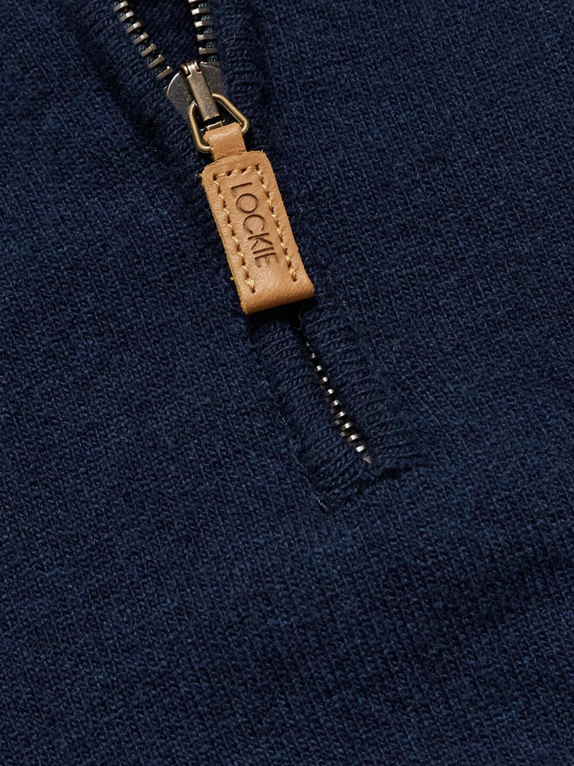Kingsman - Wade Merino Wool and Cashmere-Blend Half-Zip Sweater - Blue