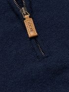 Kingsman - Wade Merino Wool and Cashmere-Blend Half-Zip Sweater - Blue