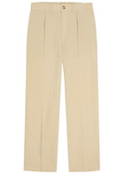 Raith Helio Pleated Straight-leg Woven Trousers Beige