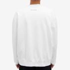 Sporty & Rich Wellness Club Flocked Sweatshirt in White/Verde