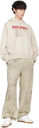 Palm Angels Beige Pencil All Over Sweatpants