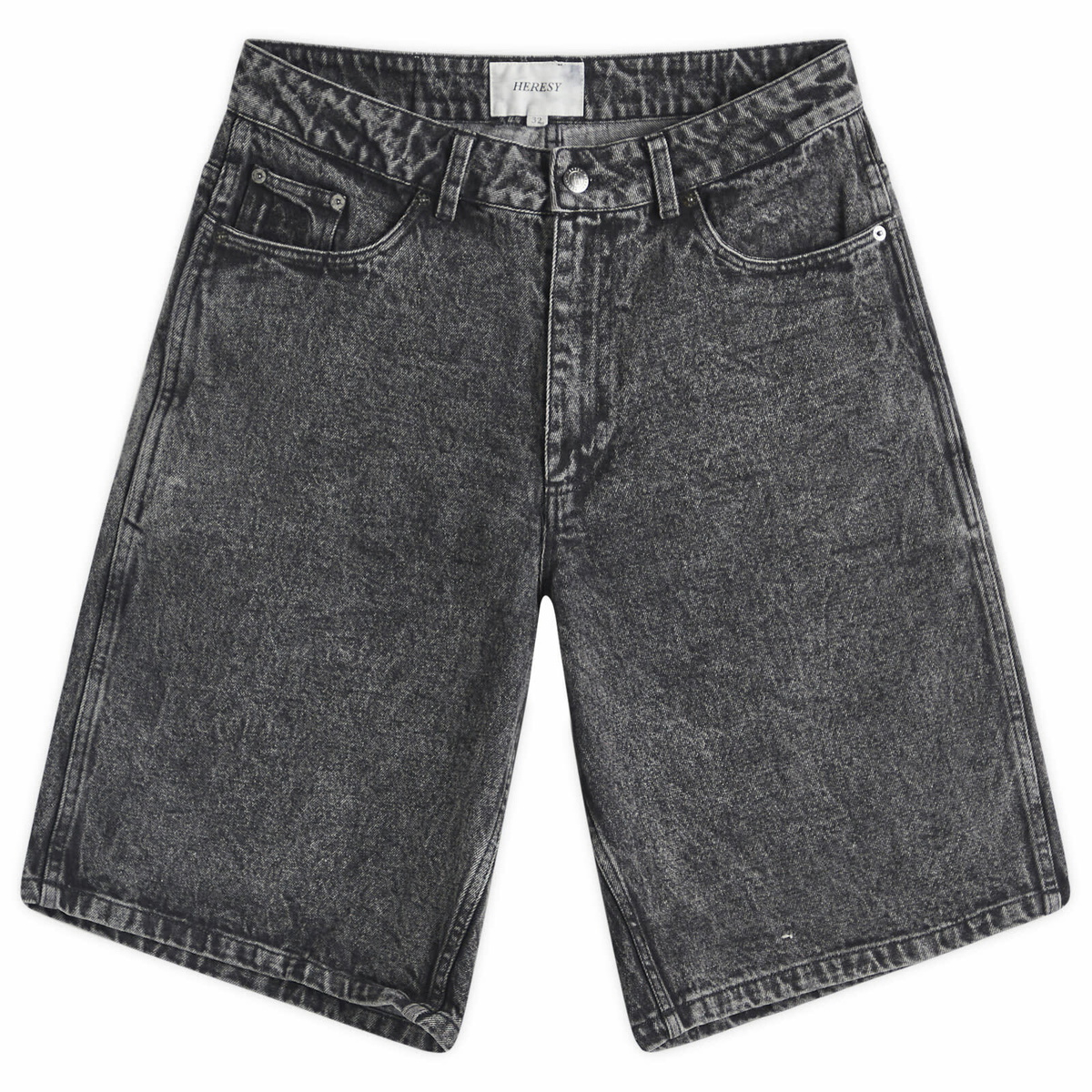 Heresy Men's Stearne Denim Shorts in Ash