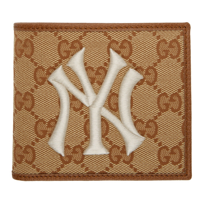 Photo: Gucci Beige and Brown NY Yankees Edition GG Patch Wallet