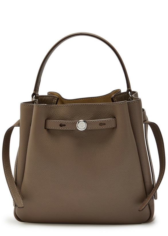 Photo: Tory Burch Romy Pebbled Leather Bucket bag - Mid Brown - One Size