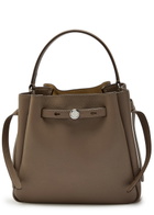 Tory Burch Romy Pebbled Leather Bucket bag - Mid Brown - One Size