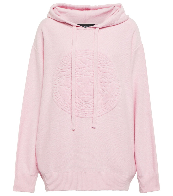 Photo: Versace - Wool and cashmere logo hoodie