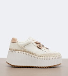 Chloé Nama leather platform sneakers