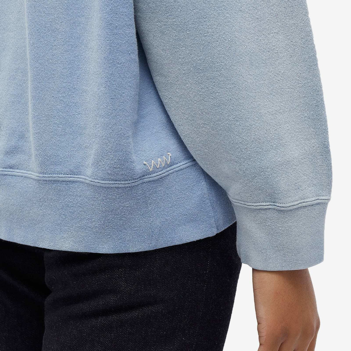 Visvim Women's Amplus Crew Long Sleeve Sweat in Blue Visvim