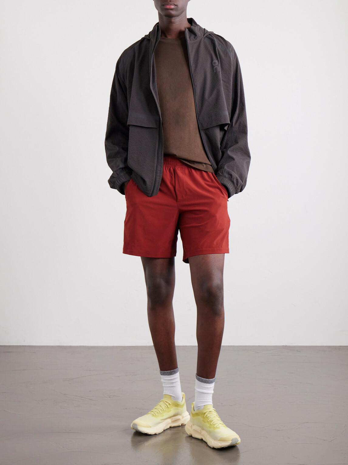 On - Performance Volt Jacquard-Woven Running Jacket - Brown