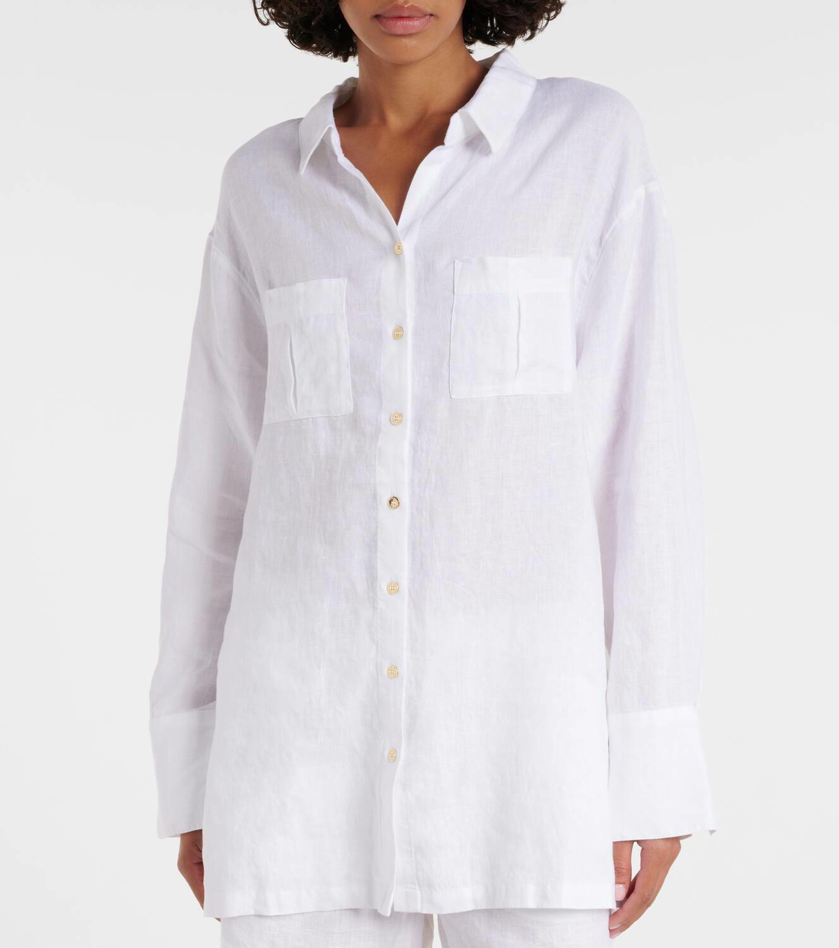 Heidi Klein White Bay linen shirt