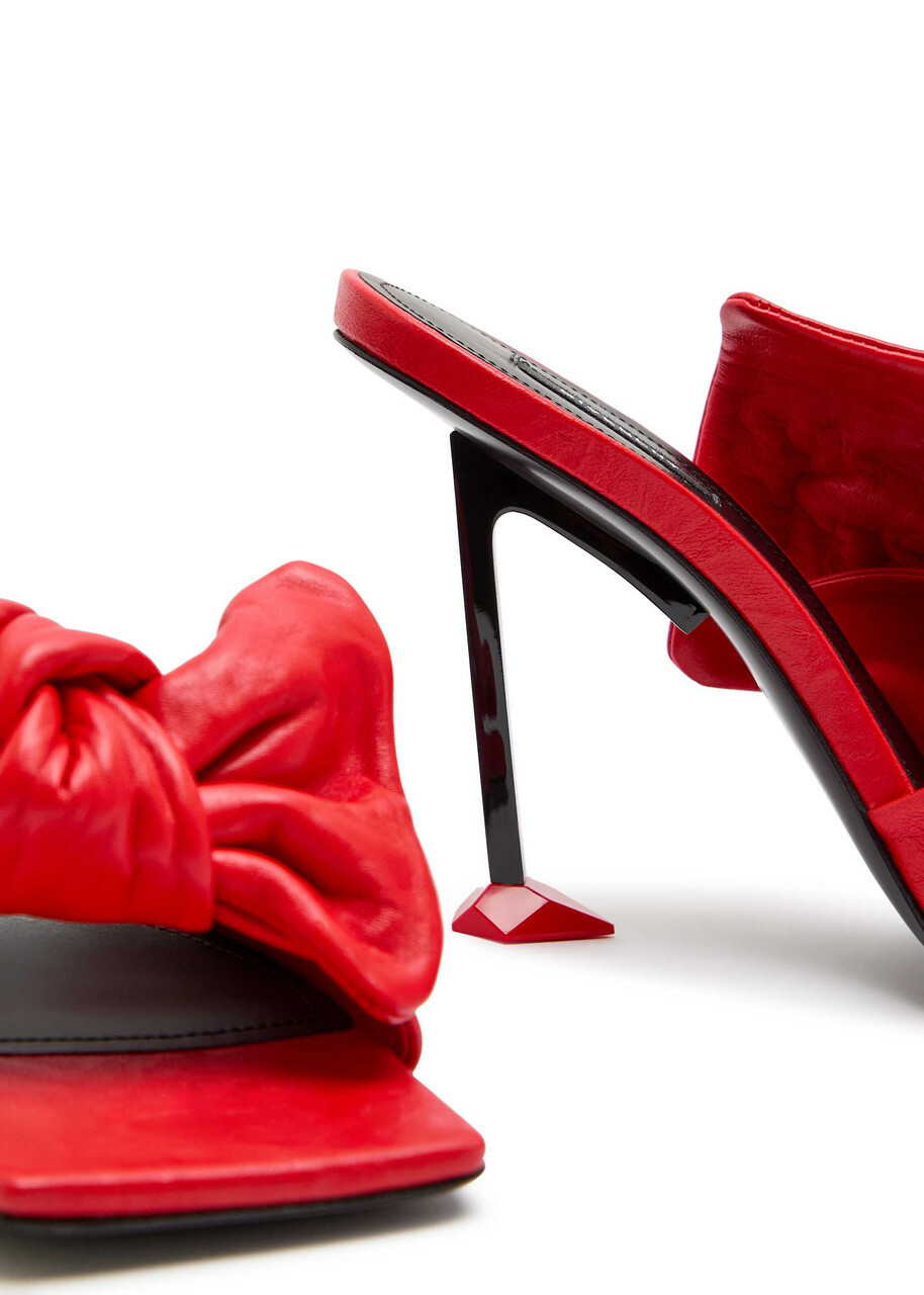Givenchy 95 bow Leather Sandals Red