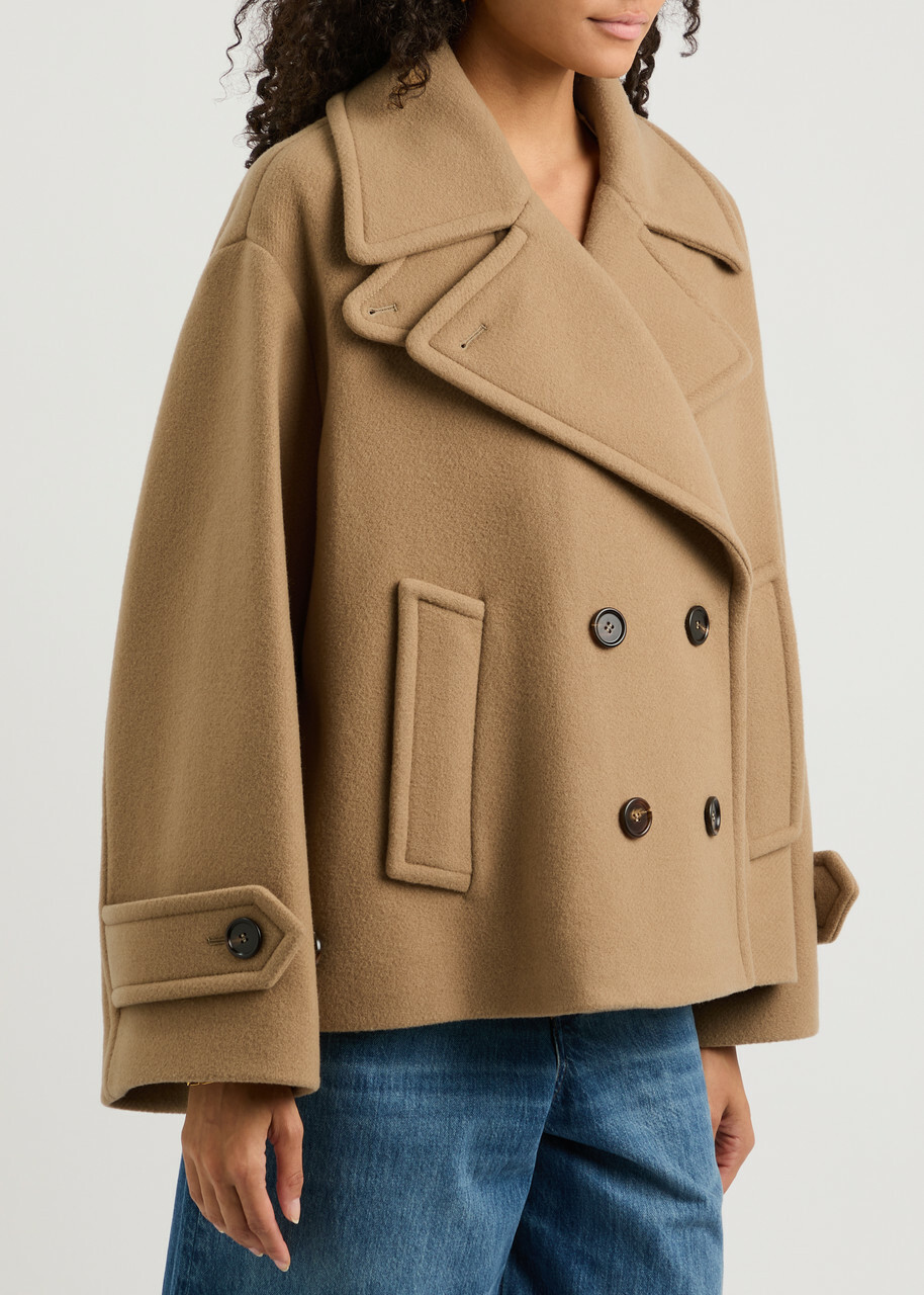 コート Chloe Double breasted wool coat Chloe Double-breasted Wool-blend Coat Brown Chloe
