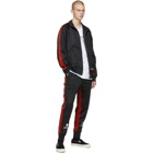 mastermind WORLD Black and Red Side Line Track Pants