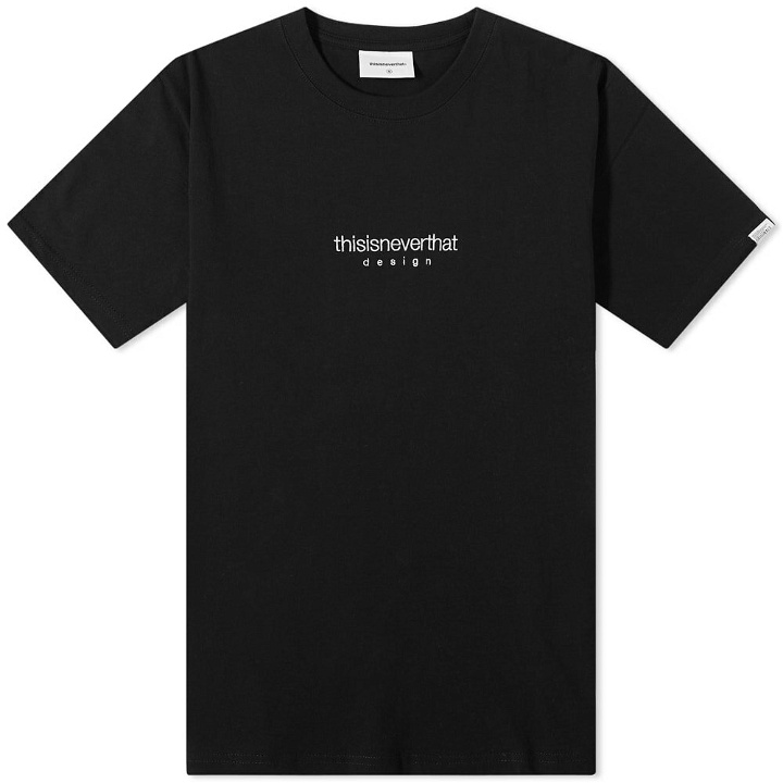 Photo: thisisneverthat Men's Design Centre Logo T-Shirt in Black