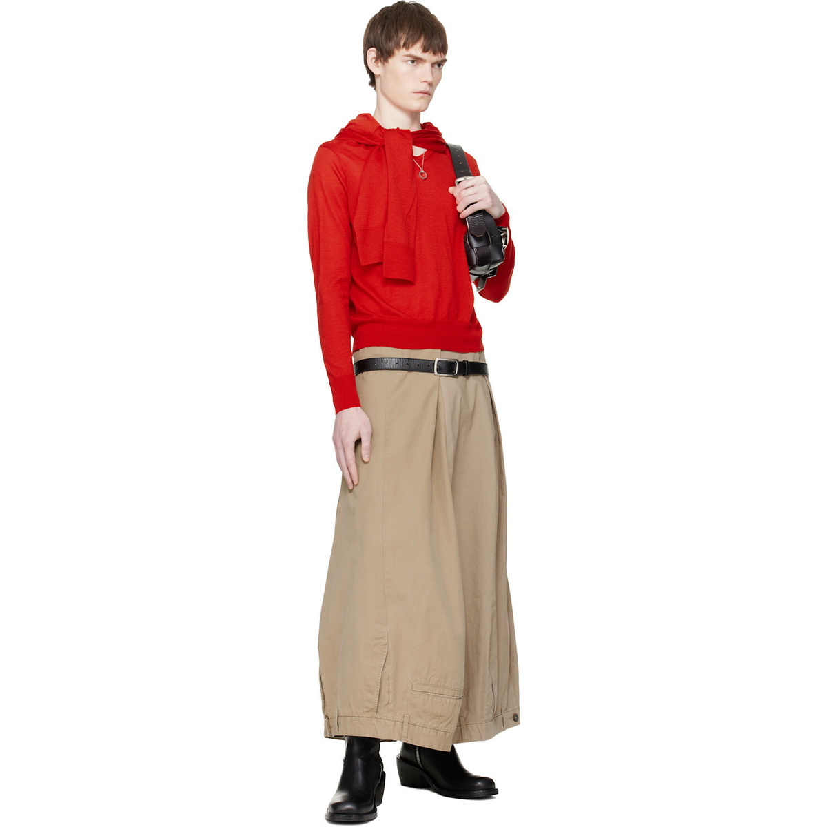 HODAKOVA Red Double Sleeve Sweater